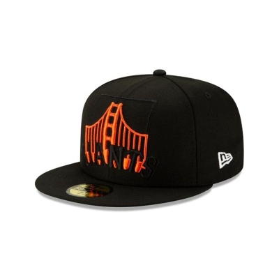 San Francisco Giants Gorra | New Era MLB Logo Elements 59fifty Fitted Cap Mexico - Negros